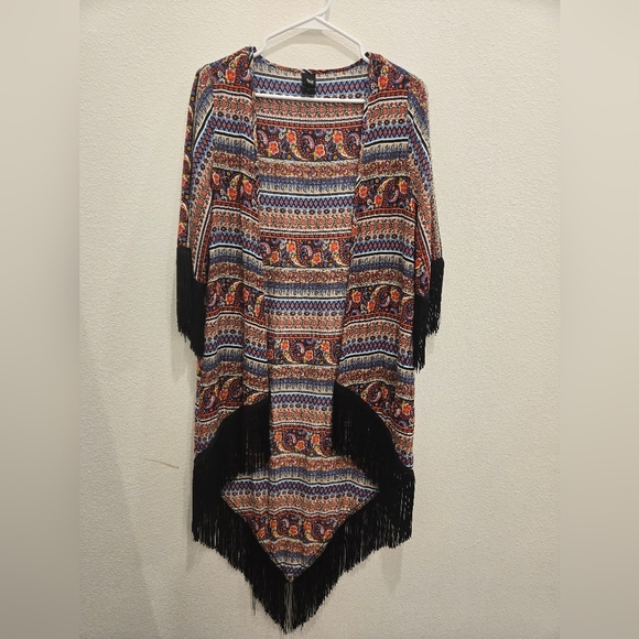 Love Tease Sweaters - Bohemian Fringe Kimono